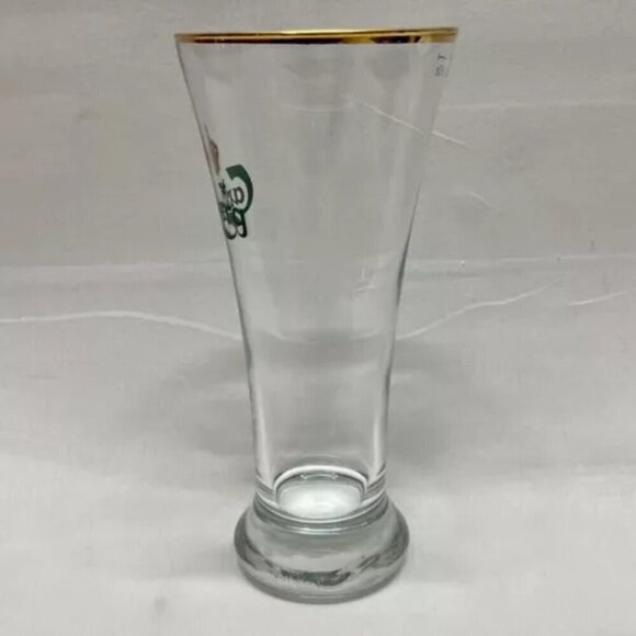 Carlsberg Crown Pilsner Flute 16 oz Beer Pint Glass Gold Rim Vintage EUC - Picture 6 of 12